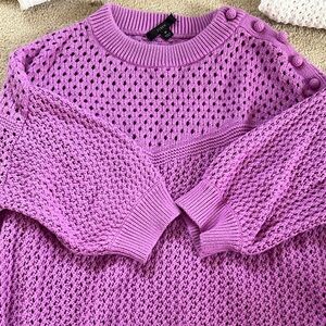 Purple Knit Women's Sweater